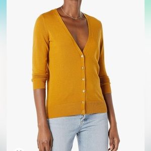 Merona Mustard Yellow Women's Cardigan Sweater